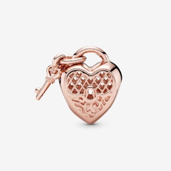Rose Love You Heart Padlock Charms Pandora CA