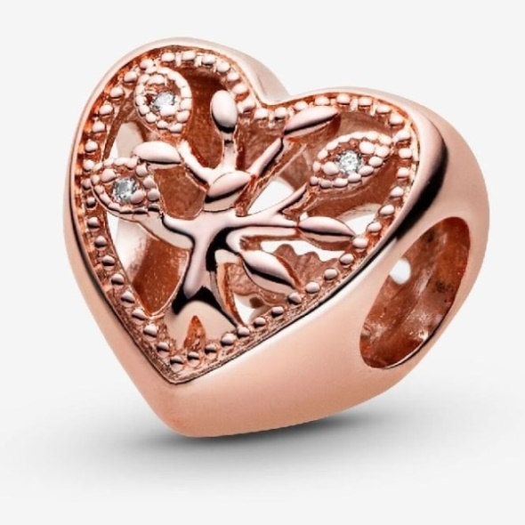 Rose Openwork Family Tree Heart Charms Pandora CA