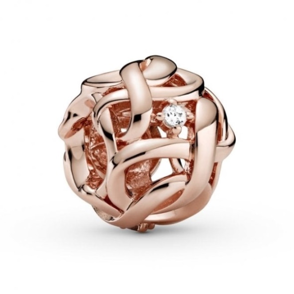 Rose Openwork Woven Infinity Charms Pandora CA