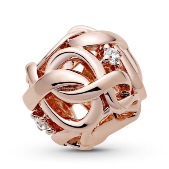 Rose Openwork Woven Infinity Charms Pandora CA