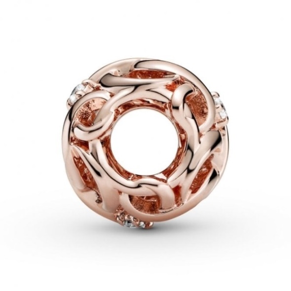 Rose Openwork Woven Infinity Charms Pandora CA