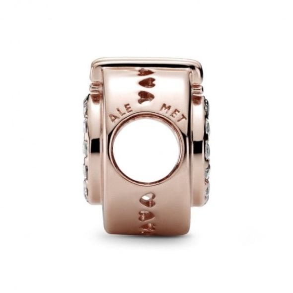 Rose Signature Open Centre Pave Crown O Charms Pandora CA