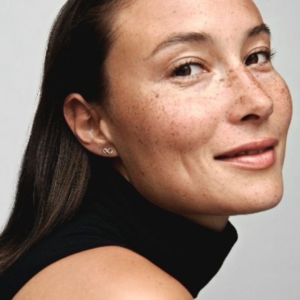 Rose Sparkling Infinity Stud Earrings Pandora CA