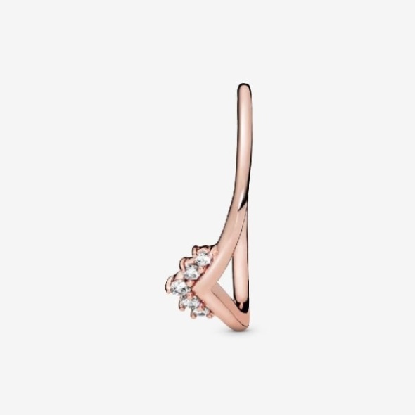 Rose Tiara Brand Pandora CA Wishbone Ring