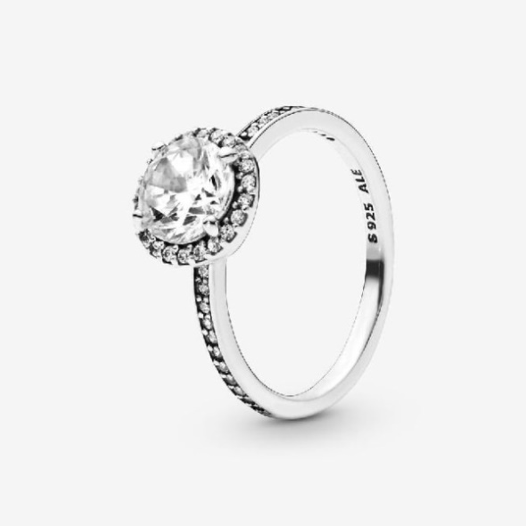 Round Sparkle Halo Ring Brand Pandora CA