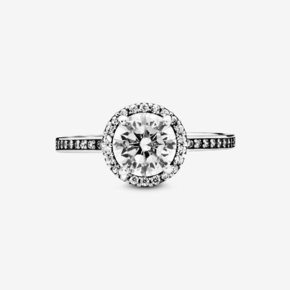 Round Sparkle Halo Ring Brand Pandora CA