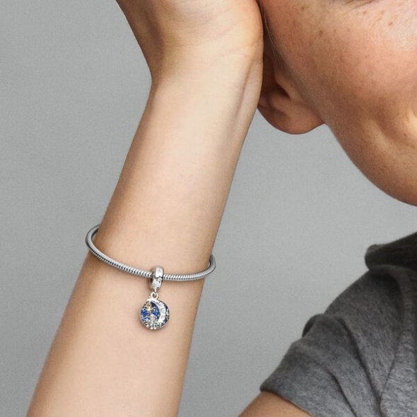 Santa Claus On The Moon Double Dangle Charm Pandora CA