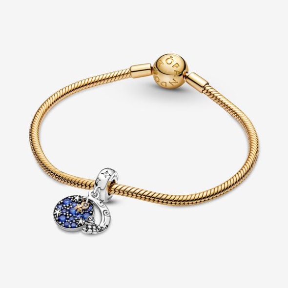 Santa Claus On The Moon Double Dangle Charm Pandora CA