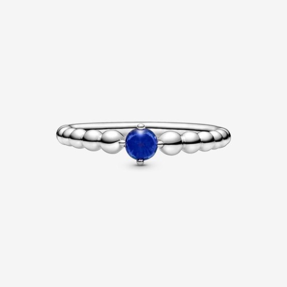 September Sea Blue Beaded Ring Pandora CA
