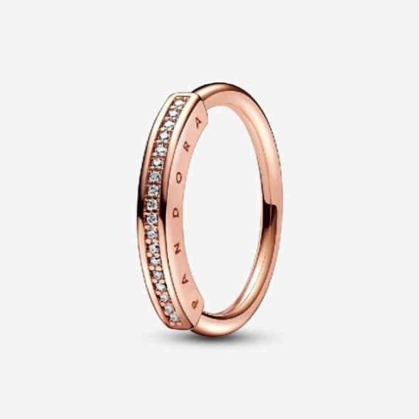 Signature Rose I-D Pave Ring Pandora CA