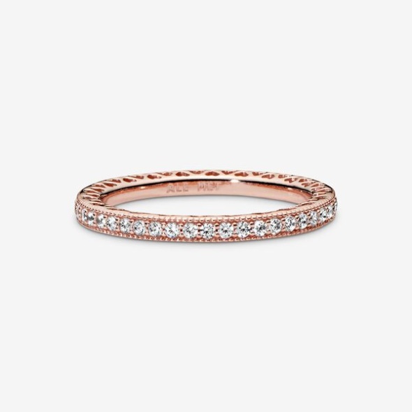 Sparkle Hearts Ring Pandora CA Rose Gold Plated