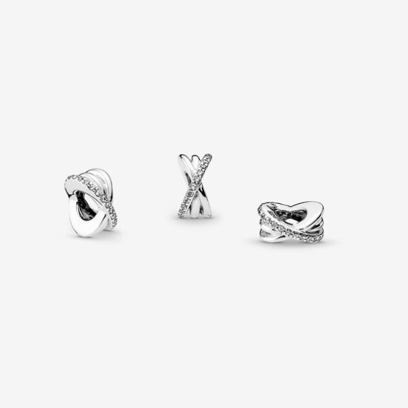 Sparkling And Polished Lines Spacer Charm Pandora CA