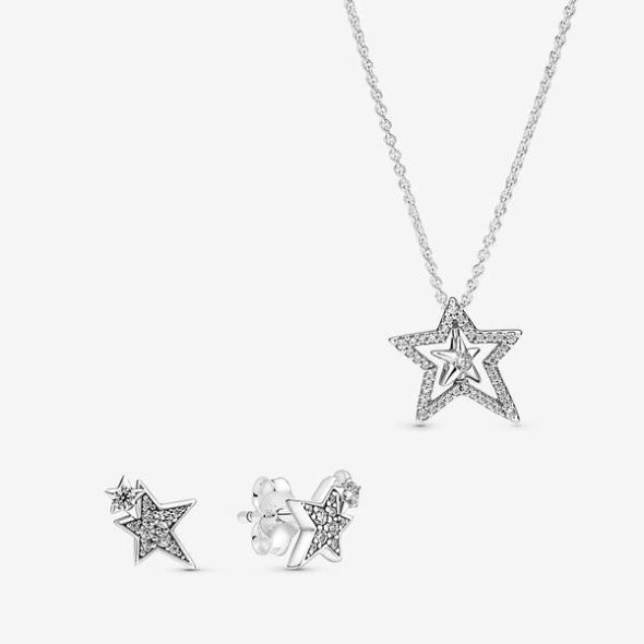 Sparkling Asymetric Star Jewelry Gift Set Pandora CA