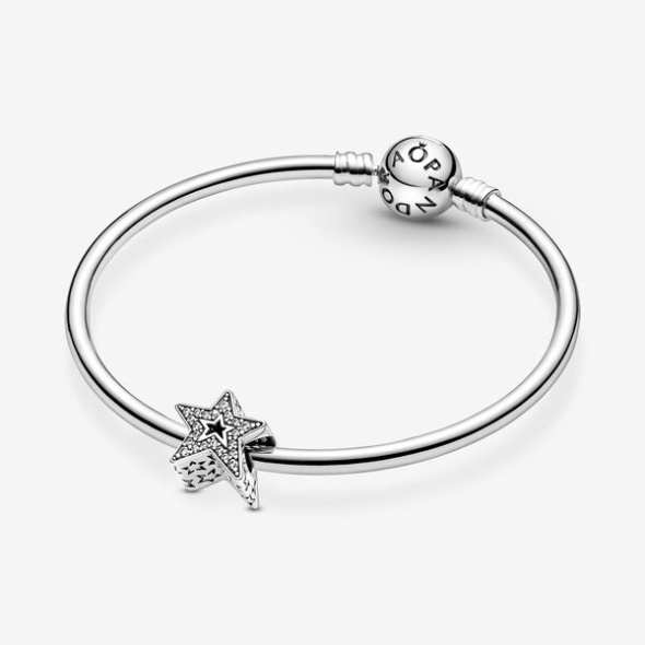 Sparkling Asymmetric Star Charm Pandora CA