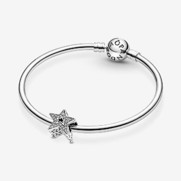 Sparkling Asymmetric Star Charm Pandora CA