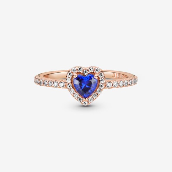 Sparkling Blue Elevated Heart Ring Pandora CA