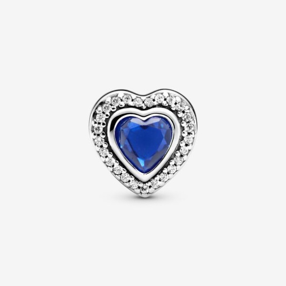 Sparkling Blue Heart Charm Pandora CA