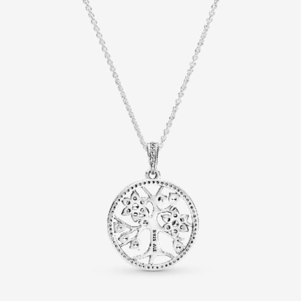Sparkling Brand Pandora CA Family Tree Necklace