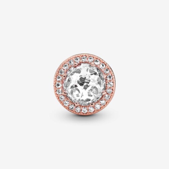 Sparkling Clear Charm Pandora CA Rose Gold Plated
