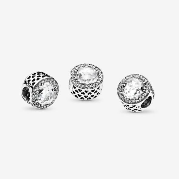 Sparkling Clear Charm Pandora CA Sterling Silver