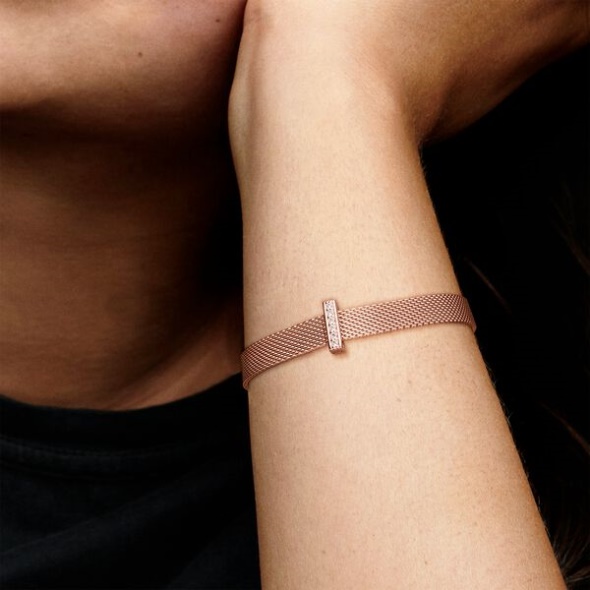 Sparkling Clip Charm Pandora CA Rose Gold Plated