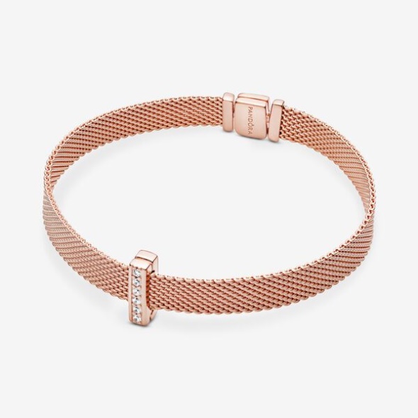 Sparkling Clip Charm Pandora CA Rose Gold Plated