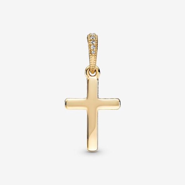 Sparkling Cross Pendant Pandora CA Gold