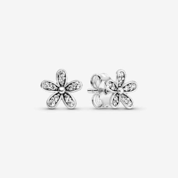 Sparkling Daisy Flower Stud Earrings Pandora CA