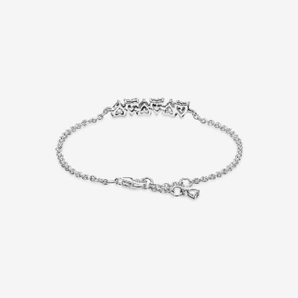 Sparkling Endless Hearts Chain Bracelet Pandora CA