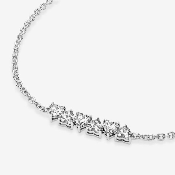 Sparkling Endless Hearts Chain Bracelet Pandora CA