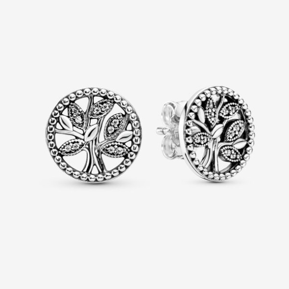 Sparkling Family Tree Stud Earrings Pandora CA
