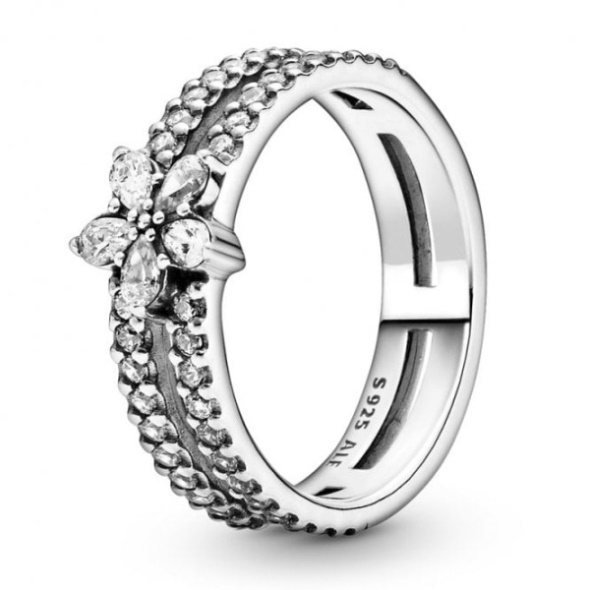 Sparkling Flower Brand Pandora CA Double Ring