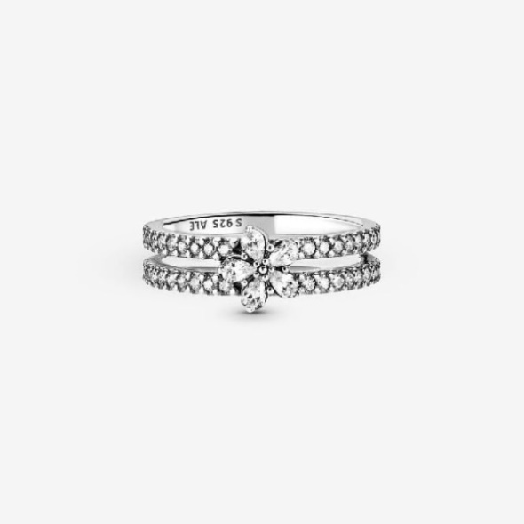 Sparkling Flower Brand Pandora CA Double Ring