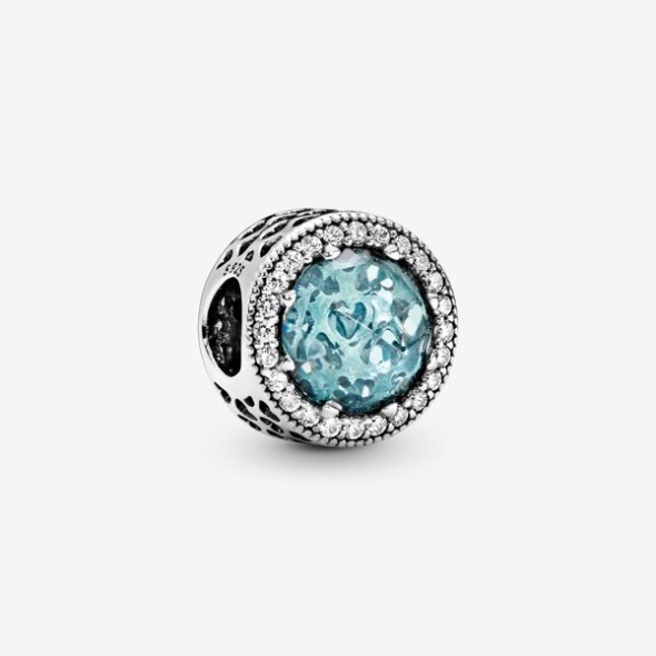 Sparkling Glacier Blue Charm Pandora CA