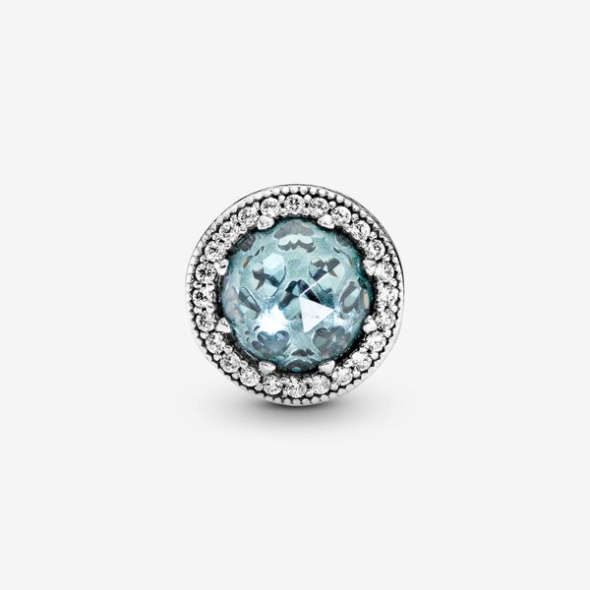 Sparkling Glacier Blue Charm Pandora CA