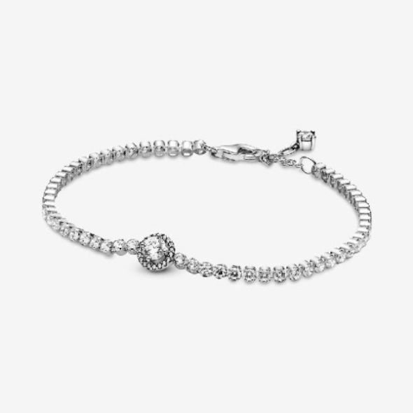 Sparkling Halo Tennis Pandora CA Bracelet