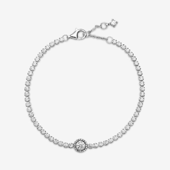 Sparkling Halo Tennis Pandora CA Bracelet