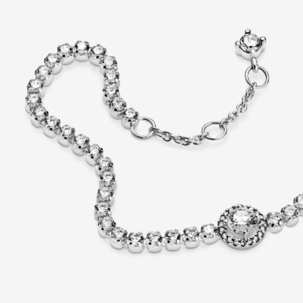 Sparkling Halo Tennis Pandora CA Bracelet