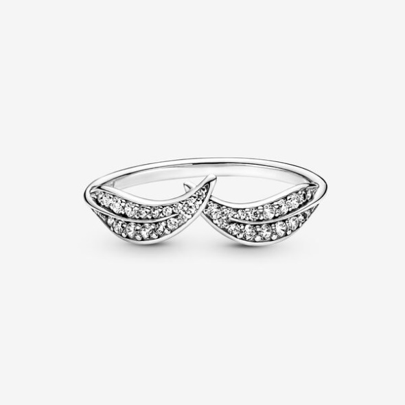 Sparkling Leaves Ring Pandora CA Sterling Silver