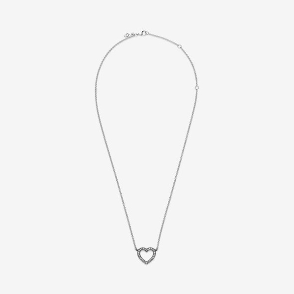 Sparkling Open Heart Necklace Pandora CA