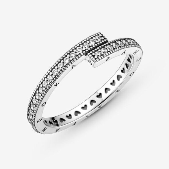 Sparkling Overlapping Ring Pandora CA Sterling Silver