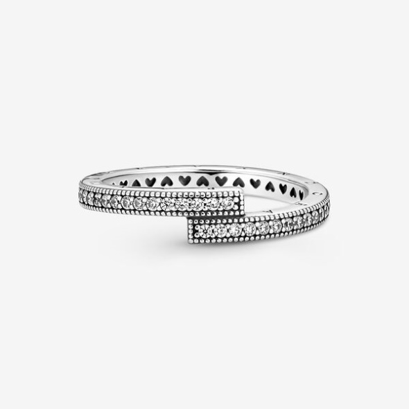 Sparkling Overlapping Ring Pandora CA Sterling Silver