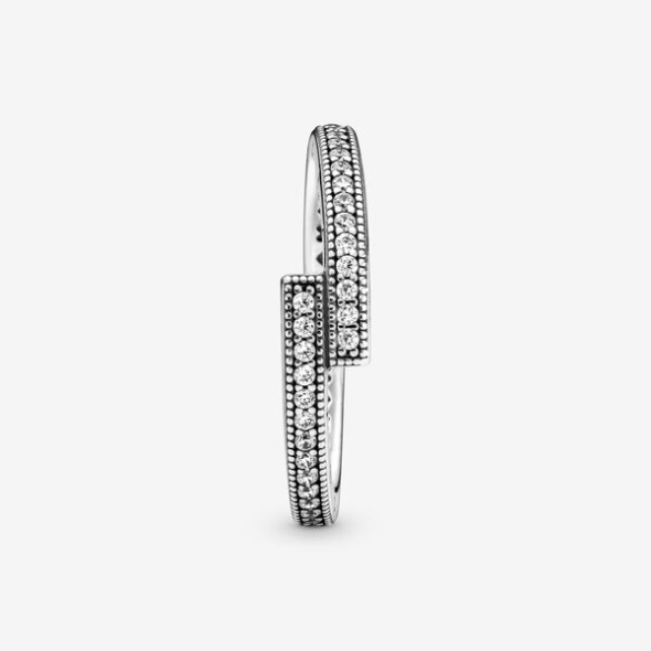 Sparkling Overlapping Ring Pandora CA Sterling Silver