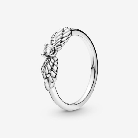 Sparkling Pandora CA Angel Wings Ring