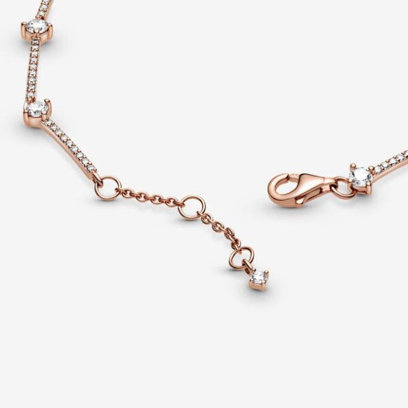 Sparkling Pave Bars Bracelet Pandora CA Rose Gold Plated