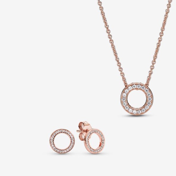 Sparkling Pave Circle Jewelry Gift Set Pandora CA
