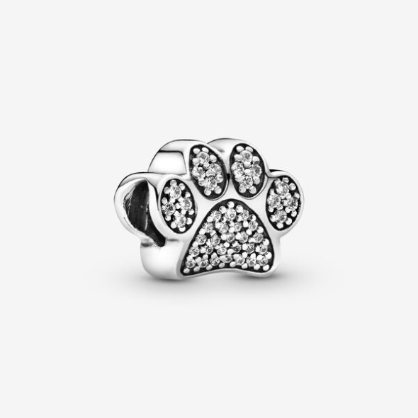 Sparkling Paw Print Charm Pandora CA Sterling Silver