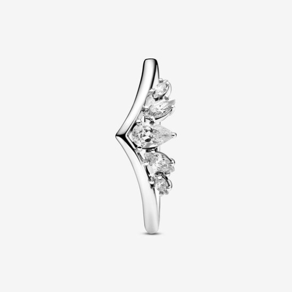 Sparkling Pear Marquise Wishbone Ring-Final Sale Pandora CA