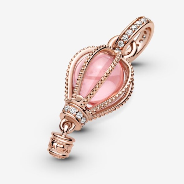 Sparkling Pink Hot Air Balloon Dangle Charm Pandora CA