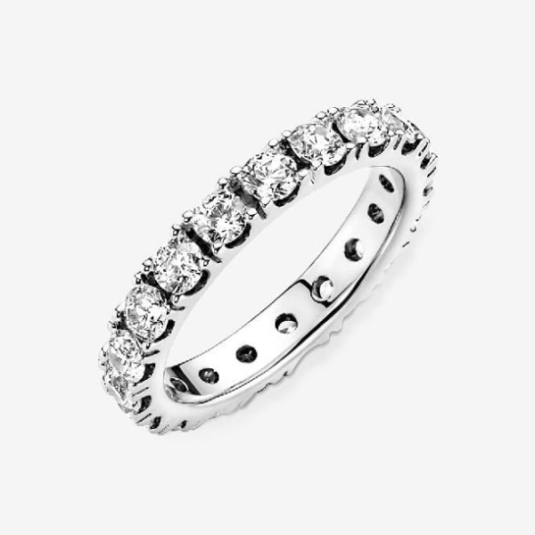 Sparkling Row Eternity Pandora CA Ring